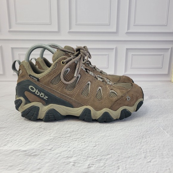 Oboz Sawtooth Low B-DRY Waterproof Hiking Shoes Brown Womens Size 8 Leather - Picture 3 of 12